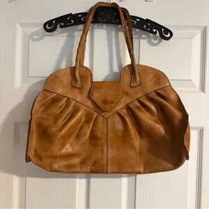 Patricia Nash Cognac Leather Shoulder Bag